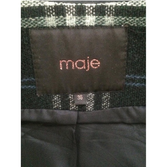 SOLD MAJE Fur Hooded Wool Short Coat, US 6..like new - Picture 7 of 7